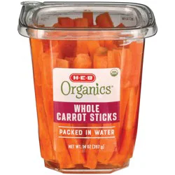 H-E-B Organics Fresh Whole Carrot Sticks