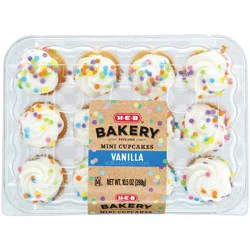 H-E-B Bakery Mini Cupcakes - Vanilla