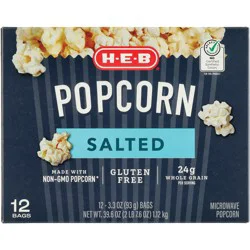 H-E-B Microwave Popcorn - Salted