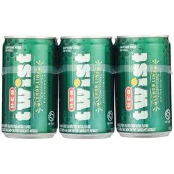 H-E-B Twist Lemon Lime Soda 6 pk Mini Cans