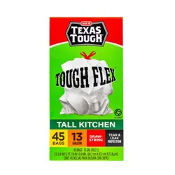 H-E-B Texas Tough Tall Kitchen Flex Trash Bags, 13 Gallon