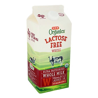 slide 1 of 1, H-E-B Organics Lactose Free Whole Milk, 64 oz