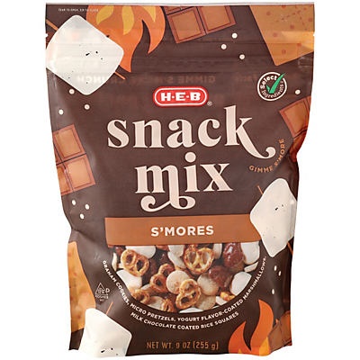 slide 1 of 1, H-E-B Select Ingredients S'mores Snack Mix, 9 oz