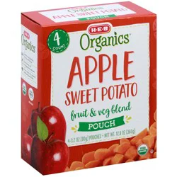 H-E-B Organics Blended Fruit & Veg Pouches - Apple Sweet Potato