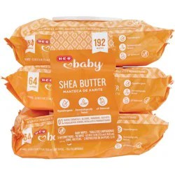 H-E-B Baby Wipes - Shea Butter, 3 pk