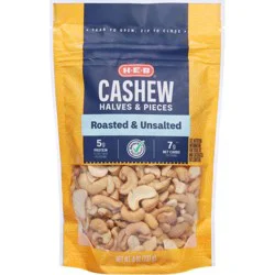 H-E-B Unsalted Roasted Cashew Halves & Pieces