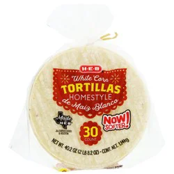 H-E-B Homestyle White Corn Tortillas