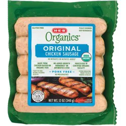 H-E-B Organics Chicken Sausage Links - Original