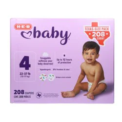 H-E-B Baby Diapers - Size 4 - Texas-Size Pack