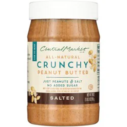 Central Market All-Natural Crunchy Peanut Butter – Salted