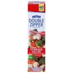 Hill Country Fare Double Zipper Gallon Storage Bags