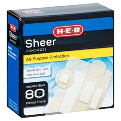 H-E-B All-Purpose Protection Sheer Bandages - Assorted Sizes