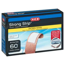 H-E-B Strong Strip Heavy Fabric Antibacterial Bandages