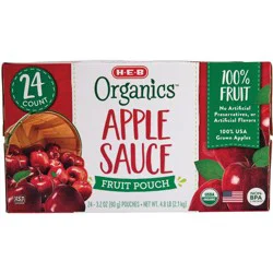 H-E-B Organics Applesauce Pouches, Value Pack