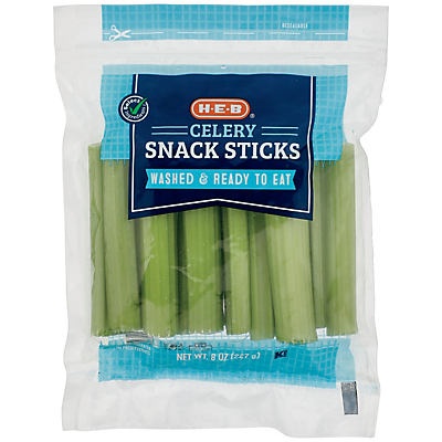slide 1 of 1, H-E-B Celery Snack Sticks, 8 oz
