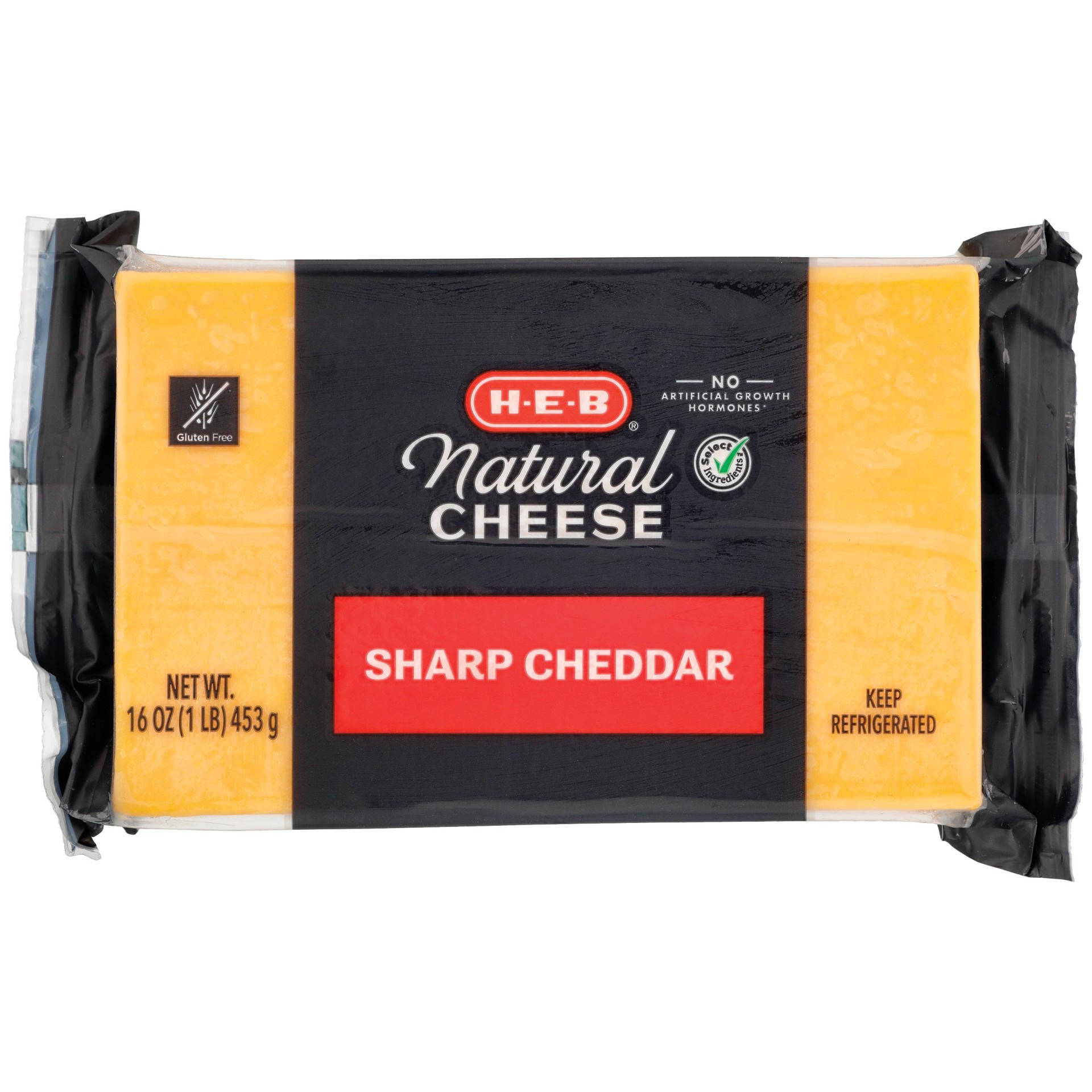 slide 1 of 1, H-E-B Sharp Cheddar Cheese, 16 oz