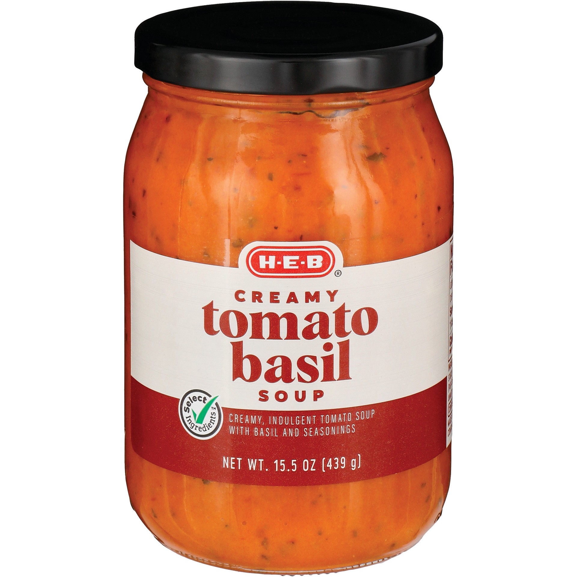 slide 1 of 1, H-E-B Indulgent Creamy Tomato Basil Soup, 15.5 oz