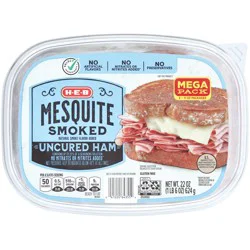 H-E-B Mesquite-Smoked Ham Lunch Meat - Mega Pack