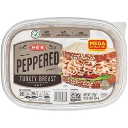 H-E-B Peppered Turkey Breast Lunch Meat - Mega Pack