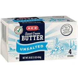 H-E-B Sweet Cream Unsalted Butter