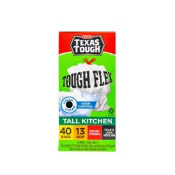 H-E-B Texas Tough Tall Kitchen Flex Trash Bags, 13 Gallon - Fresh Scent