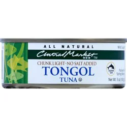 Central Market No Salt Added Chunk Light Tongol Tuna