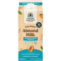 Higher Harvest by H-E-B Non-Dairy Unsweetened Vanilla Almond Milk