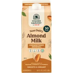 Higher Harvest by H-E-B Non-Dairy Unsweetened Original Almond Milk
