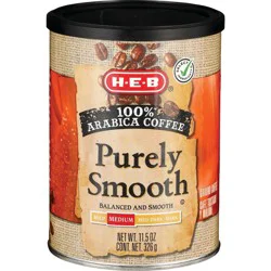 H-E-B Purely Smooth Medium Roast Ground Coffee