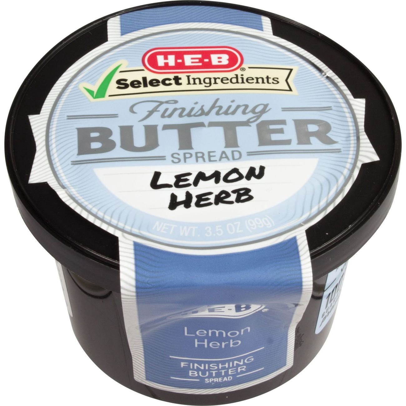 slide 1 of 1, H-E-B Lemon Herb Finishing Butter Spread, 3.5 oz