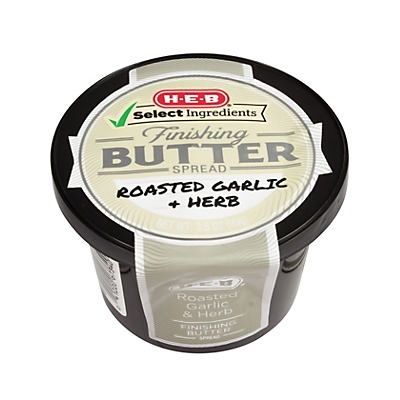 slide 1 of 1, H-E-B Select Ingredients Roasted Garlic & Herb Finishing Butter, 3.5 oz