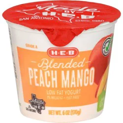 H-E-B Blended Peach Mango Low-Fat Yogurt