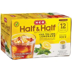 H-E-B Half & Half Iced Tea & Lemonade Single Serve Cups