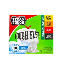 H-E-B Texas Tough Tall Kitchen Flex Trash Bags, 13 Gallon - Fresh Scent