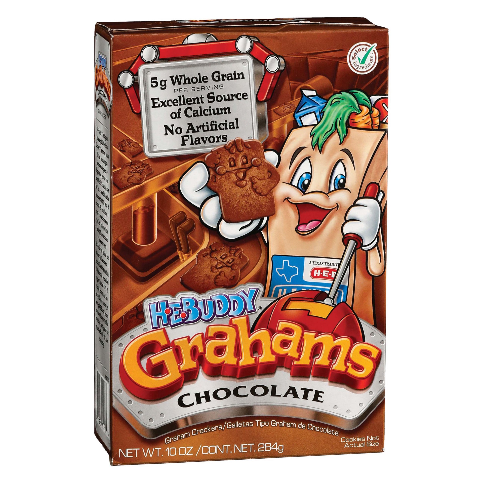 slide 1 of 1, H-E-Buddy Chocolate Graham Crackers, 10 oz
