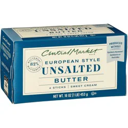 Central Market European Style Unsalted Butter Sticks