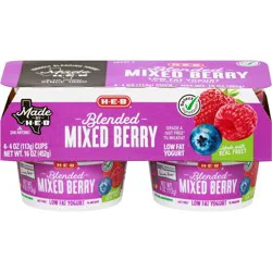 H-E-B Blended Mixed Berry Low-Fat Yogurt