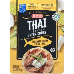 H-E-B Wild Caught Seasoned Chunk Light Tuna Pouch - Thai-Style Green Curry
