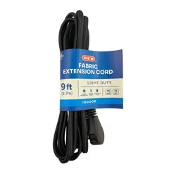 H-E-B Indoor Fabric Extension Cord - Black