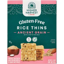 Higher Harvest by H-E-B Gluten Free Rice Thins – Ancient Grain