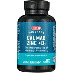 H-E-B Cal Mag Zinc + D3 Tablets