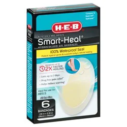 H-E-B Smart Heal Waterproof Blister Heel Gel Bandages