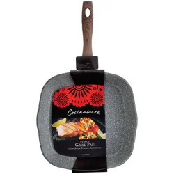 Cocinaware Non-Stick Forged Aluminum Grill Pan – Gray