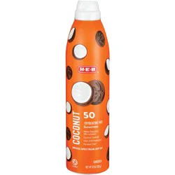 H-E-B Oxybenzone Free Coconut Sunscreen Spray – SPF 50