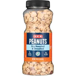 H-E-B Unsalted Dry Roasted Peanuts