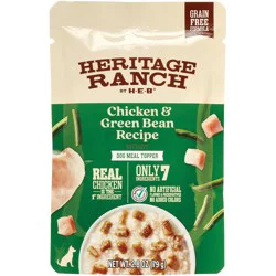 Heritage Ranch by H-E-B Grain-Free Dog Meal Topper - Chicken & Green Bean