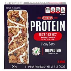 H-E-B 10g Protein Chewy Bars - Mixed Berry