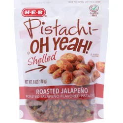 H-E-B Pistachi-OH YEAH! Shelled Pistachios - Roasted Jalapeño