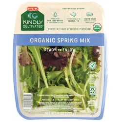 H-E-B Kindly Cultivated Fresh Organic Spring Mix Lettuce