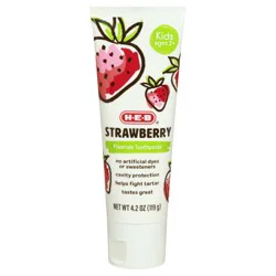 H-E-B Kids Fluoride Toothpaste - Strawberry